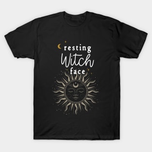 Resting Witch Face, Funny Pagan Wicca Magic Lovers T-Shirt